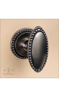 Eastwell Manor door knob & rose 54mm | antique nickel | Custom Door Hardware