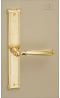 Gabriel backplate 24.6cm - polished brass - Custom Door Hardware