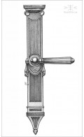 Gabriel backplate A, 36.5cm & lever | Custom Door Hardware