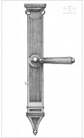 Gabriel backplate B, 36.5cm & lever | Custom Door Hardware 
