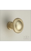 Gabriel cabinet knob, round, 33mm | satin brass | Custom Door Hardware