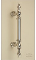Gabriel cabinet pull D1 c-c 4 inch w knurling | polished nickel | Custom Door Hardware 
