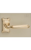 Gabriel lever & rose W 77mm | polished bronze | Custom Door Hardware 