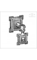 Gabriel turnpiece, hinged w/ rose | Custom Door Hardware