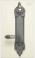 Ilyria backplate 40.6cm & lever | antique brass Ilyria backplate 40.6cm & lever | Custom Door Hardware | Custom Door Hardware 
