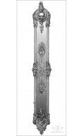 Ilyria backplate 64.5cm & Aurelia door pull I - Custom Door Hardware