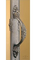Ilyria backplate 64.5cm & Aurelia door pull I close-up- Custom Door Hardware