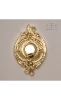 Ilyria bell button - polished brass - Custom Door Hardware