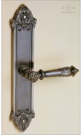 Manifesto backplate 30.3cm & lever | antique bronze | Custom Door Hardware