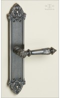 Manifesto backplate 30.3cm & lever - antique nickel - Custom Door Hardware