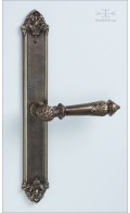 Manifesto backplate narrow & lever | antique brass | Custom Door Hardware2