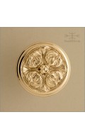 Manifesto cabinet knob, round - polished bronze - Custom Door Hardware2