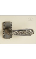 Maya lever & rose W | antique brass | Custom Door Hardware 