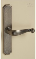 Riverwind backplate narrow & lever | antique bronze | Custom Door Hardware