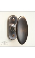 Riverwind door knob & Palanga oval rose 66mm | antique bronze | Custom door Hardware