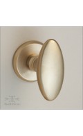 Riverwind door knob & Palanga rose 50mm | satin brass | Custom Door Hardware