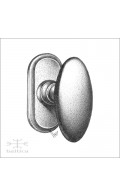 Riverwind door knob & oval rose 66mm | Custom Door Hardware