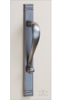 Riverwind door pull & Sundance backplate 380x44mm - antique nickel - Custom Door Hardware 