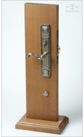 Sundance backplate 31.7cm & lever mount - antique nickel - Custom Door Hardware