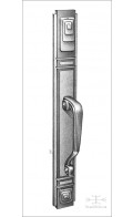 Sundance door pull 205mm & backplate 512mm - Custom Door Hardware