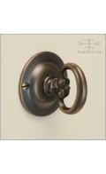 Sundance keytop turnpiece K w/ Riverwind rose | antique brass | Custom Door Hardware