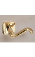 Sundance lever & rose 60mm | polished bronze | Custom Door Hardware 