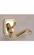 Sundance lever & rose 84mm | polished bronze | Custom Door Hardware 
