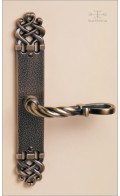 Telluride backplate 26cm & lever | antique bronze | Custom Door Hardware 