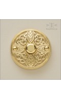 Telluride bell button - polished brass - Custom Door Hardware