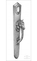 Telluride door pull H & backplate 47cm - Custom Door Hardware 