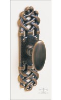 Telluride backplate 20cm & Riverwind door knob - antique bronze - Custom Hardware 