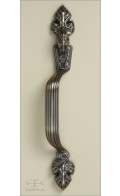 Chartres offset pull LH  - antique bronze - Custom Door Hardware 
