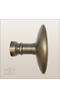 Riverwind door knob with standard shank - antique brass - Custom Door Hardware